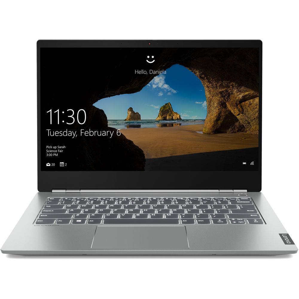 LENOVO ThinkBook 14S laptop with a 14-inch FHD display, sleek design, and fingerprint reader.